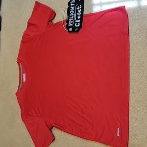 Starter Training-Fit Performance Tee Large Red Short Sleeve